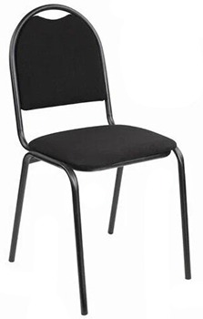 Стул "Стандарт" каркас чёрный, обивка чёрная ткань