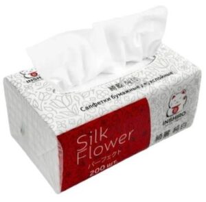 Салфетки бумажные 2-х слойные INSHIRO 200шт, мягкая упаковка