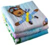 Покрывало детское стёганное 110*140 бязь, двустороннее цвет мишка с бантом/мишка лётчик