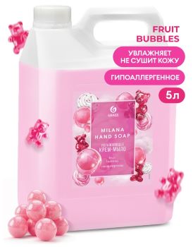 Крем-мыло жидкое GRASS Milana Fruit bubbles, канистра 5л