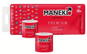 Бумага туалетная Maneki RED 3-х слойная 30 м, белая (1упаковка-10рулонов)