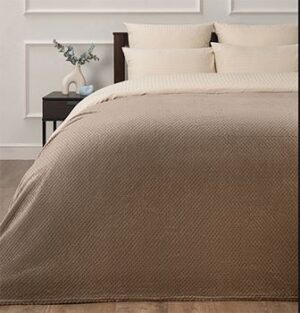 Плед Texrepublic 200*220, ромбики NC  Ирландский кофе