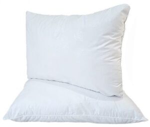 Подушка 50*70 Гостиница Премиум, наполн лебяжий пух, чехол тик БЕЛЫЙ с тиснением, с молнией 1/10