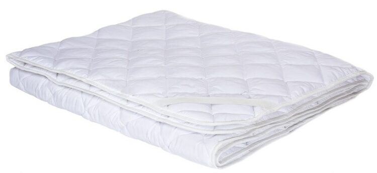 Наматрацник на резинке БАМБУК 160*200 стег.(верх-импорт.бязь,напол-бамбук.волокно) цв.белый