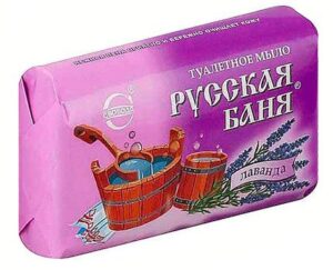 Мыло туалетное 100г Русская баня Лаванда 1/36