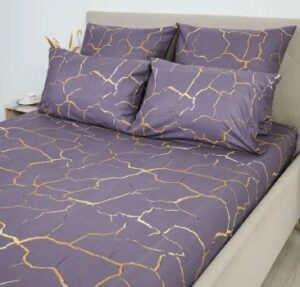 Простыня перкаль ЕВРО (220*240) Кракле серый ВЫПИСЫВАТЬ ОТ ООО