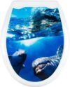 Сиденье для унитаза, рисунок Дельфины