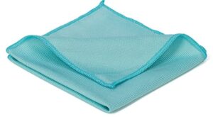 Салфетка из микрофибры для стекла 35*40 гладкая, бирюза (270г/м2)