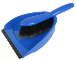 Щетка-сметка+совок с резинкой  голубой