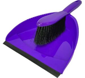 Щетка-сметка+совок с резинкой фиолетовый