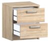Тумба прикроватная с 2 ящиками с ручками 404х475х385(Ш х В х Г) Дуб сонома арт.1.021 ручка Мария