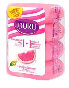 Крем-мыло DURU (Дуру) "Розовый грейпфрут+увлажняющий крем" 4*80г