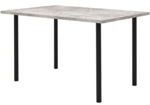 Стол обеденный СТ6 Статус 1200х800  (пластик сланец светлый,м/к черный)