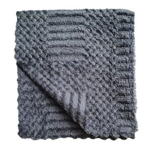 Салфетка из микрофибры 30*30, ПЛЮШ тёмно-серый (220г/м2)