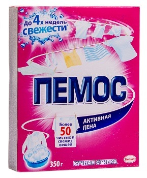 Порошок стиральный Пемос Ручная стирка Активная пена 350г