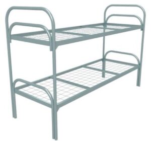 Кровать двухъярусная КМдв 80/2/2/5 СЕРАЯ 80*190, 5*10 см, ДВОЙНАЯ НОЖКА, С 2 УСИЛЕНИЯМИ
