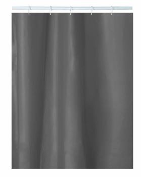 Штора для ванной комнаты Delphinium 180*200 серая