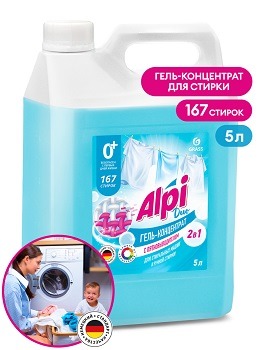GRASS ALPI Duo gel 2 в 1 ГЕЛЬ-КОНЦЕНТРАТ для стирки с пятновыводителем, канистра 5л