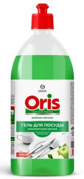 Средство для мытья посуды GRASS ORIS Зелёное яблоко 1л, пуш-пул