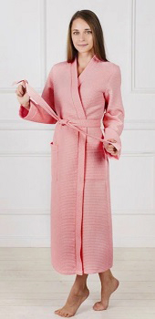Халат вафельный женский цв.брусничный р.54-56 выписывать от ИП