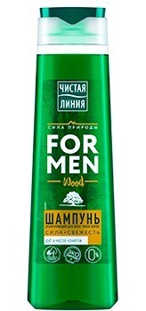 Чистая линия Шампунь СИЛА+СВЕЖЕСТЬ укрепляющий для мужчин 400мл