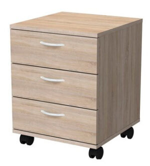 Тумба Бюджетная выкатная 398х406х521 3 ящика (арт.2556-P) Дуб Сонома