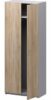 Шкаф Бюджетный 2х двер для одежды 716х349х1810 (арт. 2555) Дуб Сонома/серый