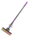 Швабра с отжимом Умничка изогн. 1 рол, телеск. ручка 120см сирень 1/20