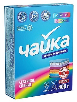 Порошок стиральный ЧАЙКА СЕВЕРНОЕ СИЯНИЕ Автомат для цветного 400г