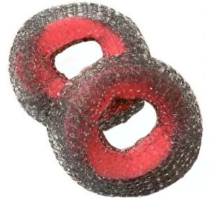 Мочалка металлическая с поролоном  (упаковка-2шт)