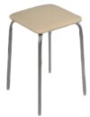 Табурет "Эконом" на 4-х опорах (квадратное сиденье), цвет слоновая кость