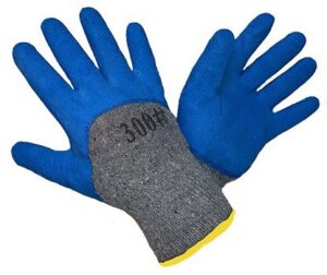 Перчатки 10 класс с покрытием из вспененного латекса, цвет синий