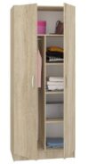 Шкаф платяной комбинированный 840*540*1995 с полками + штанга, цвет дуб сонома