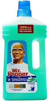 Моющее средство для полов и стен Mr.Proper (Мистер Пропер) "Горный ручей и прохлада" 1л