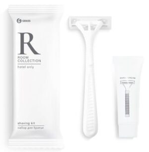 Бритвенный набор Grass Room (бритва с двумя лезвиями, крем для бритья, флоу-пак