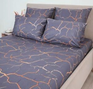 Простыня Евро 220*240, ткань бязь (120 г/м2) цвет серый кракле