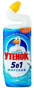 Средство для чистки унитазов Туалетный УТЁНОК 5 в 1 "Морской" 900мл