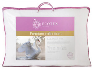 Подушка Premium Лебяжий пух 50*70, наполнитель микроволокно DownFill, чехол перкаль