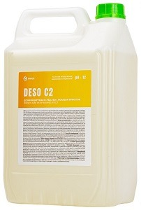 GRASS DESO C2 на основе ЧАС, дезинфицирующее средство с моющим эффектом,  канистра 5л