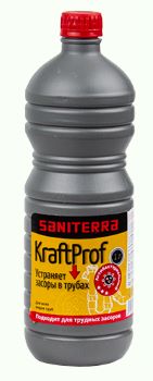 Средство для чистки канализационных труб KraftProf (Крафт) 1л