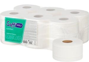 Бумага туалетная SoffiPRO Комфорт 2-х слойная, белая 170м