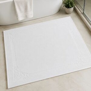 Полотенце-коврик махровое Отель Люкс 50*80, белое  (800г/м2)