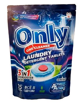 Таблетки для посудомоечной машины ONLY ONE CLEANER (упаковка-25 шт)