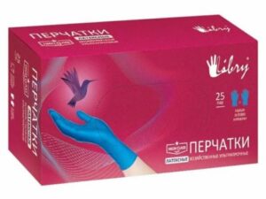 Перчатки латексные HIGH RISK ультрапрочные (2*20г) р.L Libry