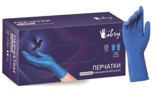 Перчатки резиновые хозяйственные Libry сверхпрочные р.L, синие