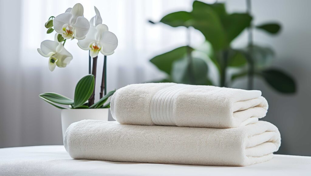 Полотенца для SPA и фитнес-клубов: требования к составу, плотности, дизайну - интернет-магазин Профснаб Махровые полотенца белые