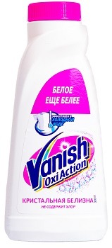 Пятновыводитель жидкий для белого Ваниш (Vanish) OXI Action Кристальная белизна 450мл