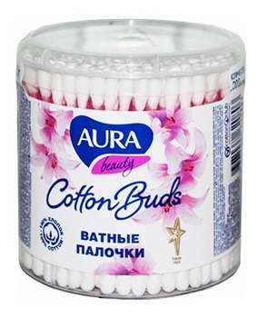 Ватные палочки AURA (банка) 1/200